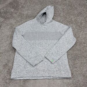 BKE Mens Gray Marled Knit Pullover Hoodie Sweatshirt TS001495M Size Large